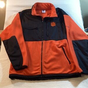 Men's Black and Orange Fleece Clemson Tigers Jacket